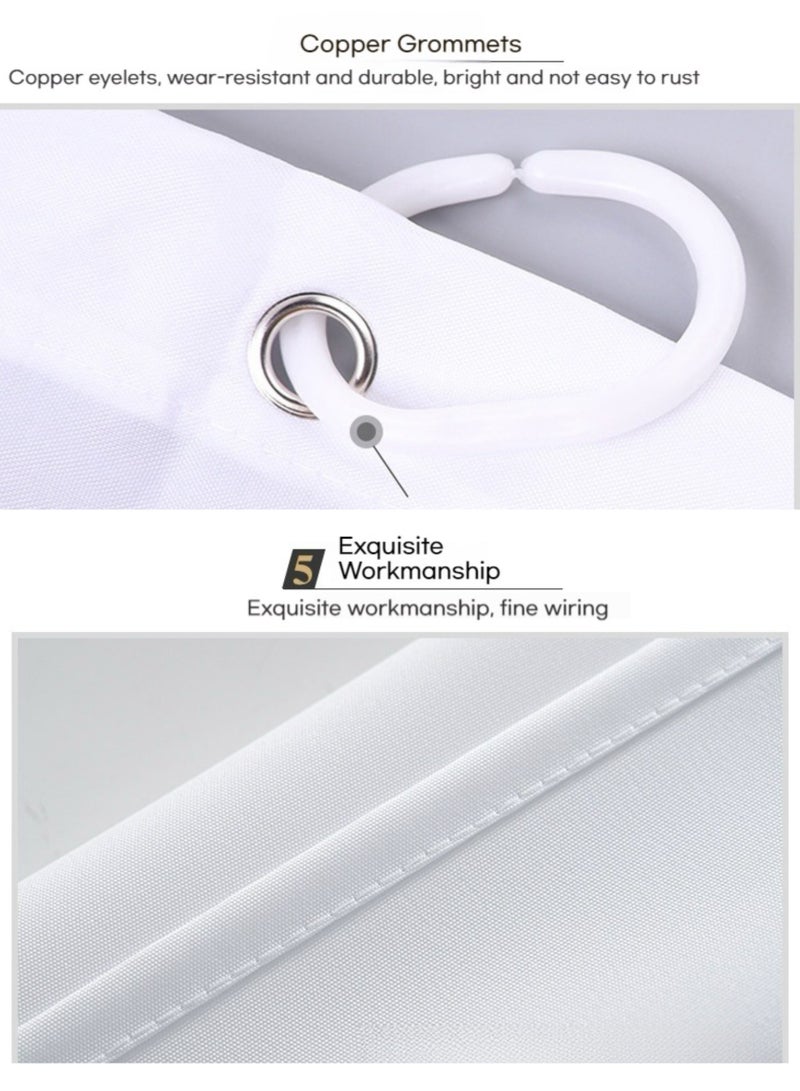 AuliceVerse 180W x 200H Gold Marble Shower Curtain Waterproof Mildew Resistant Polyester Fabric Rustproof Copper Grommets High Quality Digital Print Elegant Bathroom Decor - Image 5