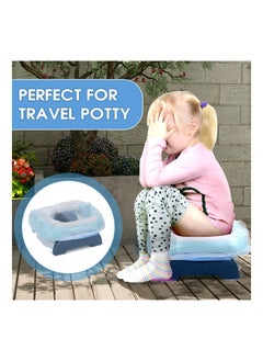 Y&D 50 Pcs Potty Bags for Portable Toilet Universal Chair Liners with Drawstring 17"x19" Disposable Training Seat Cleaning Kids Toddlers Adults Pets Outdoors  - Image 5