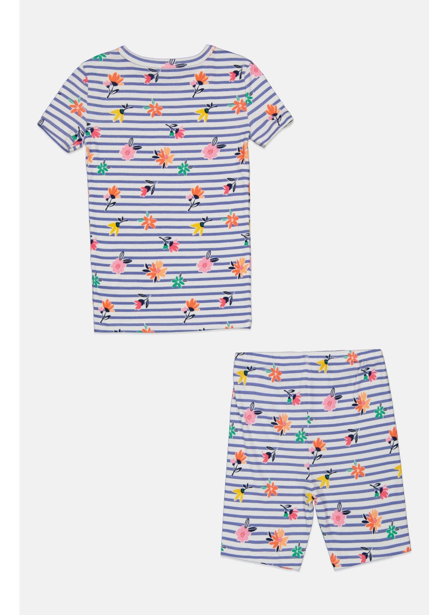 Kids Girls 2 Pieces Printed Top And Short Set, Blue Combo - pzsku/Z223DCDC00AB4318EA401Z/45/_/1738074043/62e90f2c-4b79-4627-a1ce-a62b1f3d7fd9