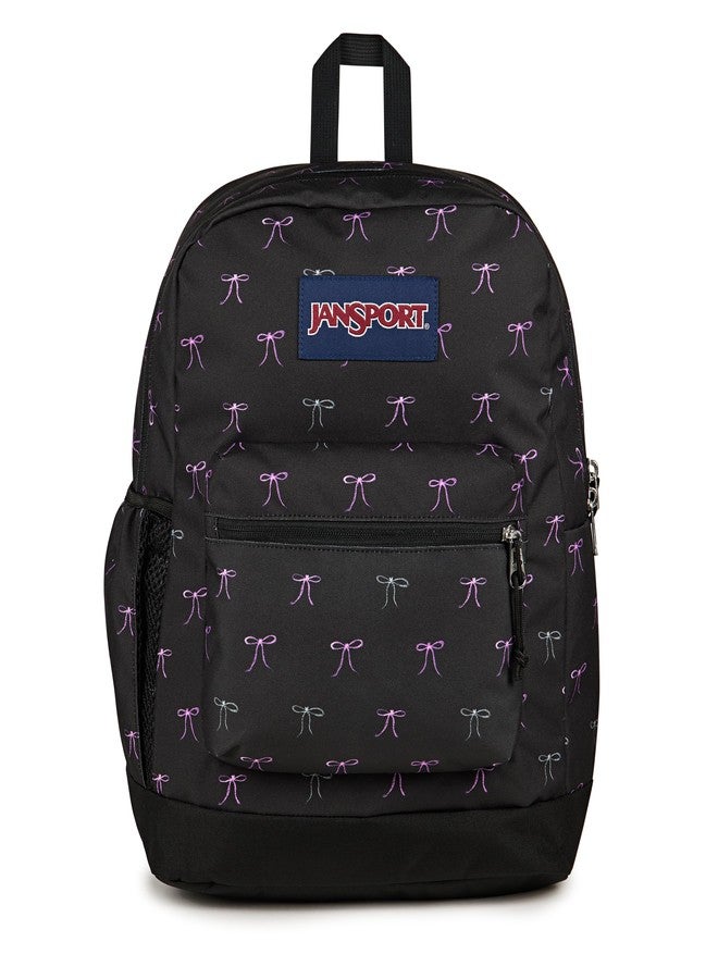 JanSport Cross Town Plus Backpack - Large Main Compartment, Side Water Bottle Pocket, 15-Inch Padded Laptop Sleeve, Pink Ice, One Size, Cross Town Plus Backpack - Image 1