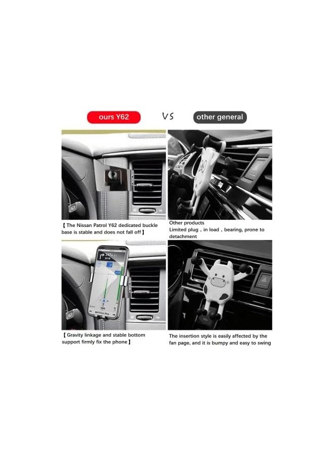 Beauenty - Mobile Phone Holder For Nissan Patrol 2012-2022 360 Degree Rotating Special Mount Support Navigation Bracket - Image 1