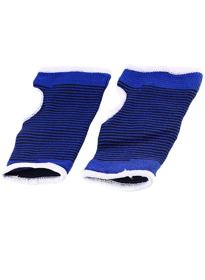 Generic Elastic Palm Support Gloves for Sports Fitness Wrist Pain Relief, Blue  - Image 4