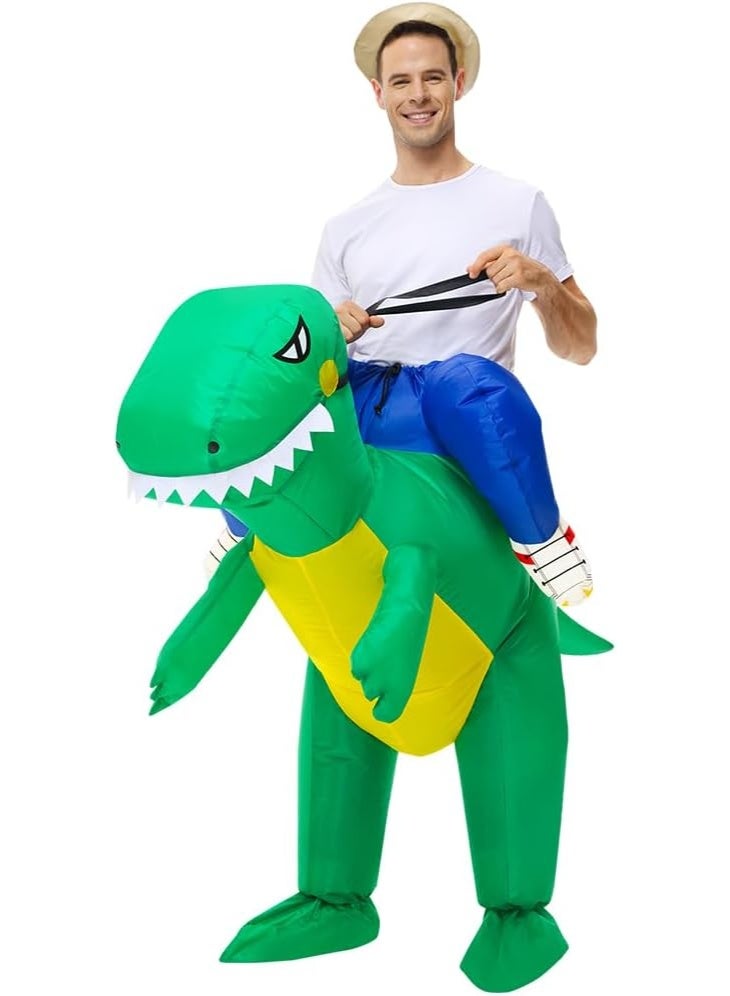 Inflatable Dinosaur Costume Adults, Inflatable Halloween Costumes, Ride on Dino Costume, Blow Up T-rex Costume Fancy Dinosaur Suit for Halloween Party - Image 4
