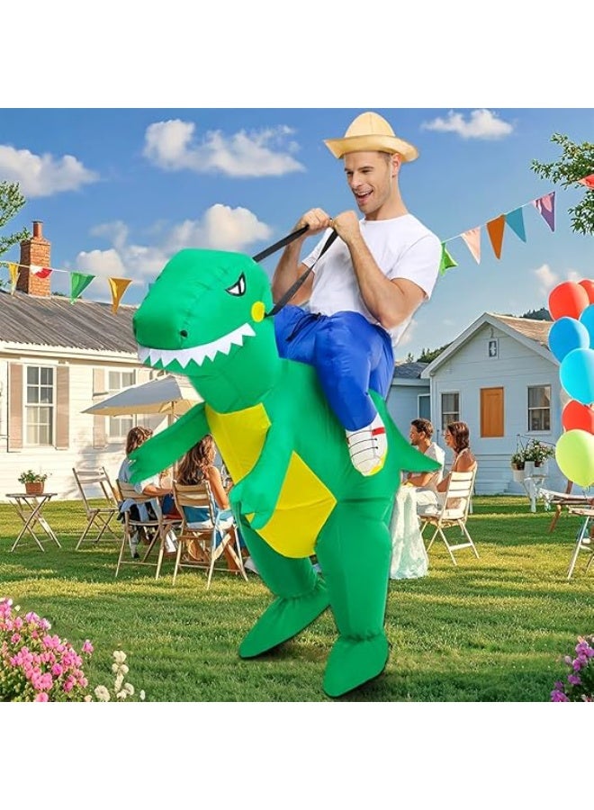 Inflatable Dinosaur Costume Adults, Inflatable Halloween Costumes, Ride on Dino Costume, Blow Up T-rex Costume Fancy Dinosaur Suit for Halloween Party - Image 5