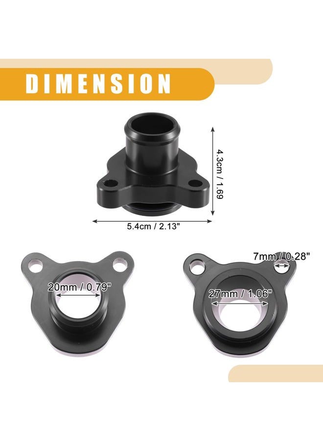 Partuto Water Hose Fitting 11537541992 - Car Engine Coolant Hose Fitting Clamp - for BMW 328i 335i 2007-2016 Aluminum Black with Clamp - 1 Set - Image 5