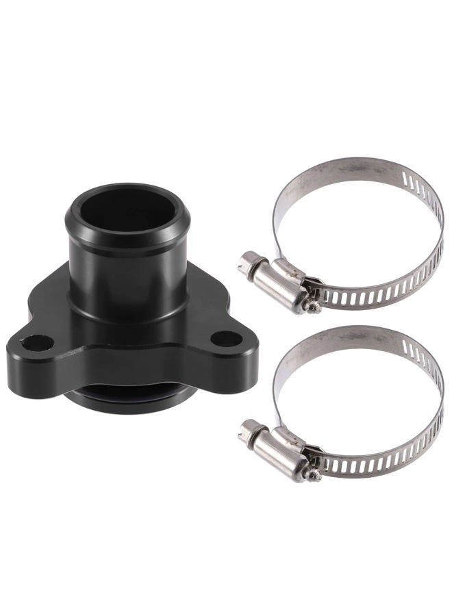 Partuto Water Hose Fitting 11537541992 - Car Engine Coolant Hose Fitting Clamp - for BMW 328i 335i 2007-2016 Aluminum Black with Clamp - 1 Set - Image 1