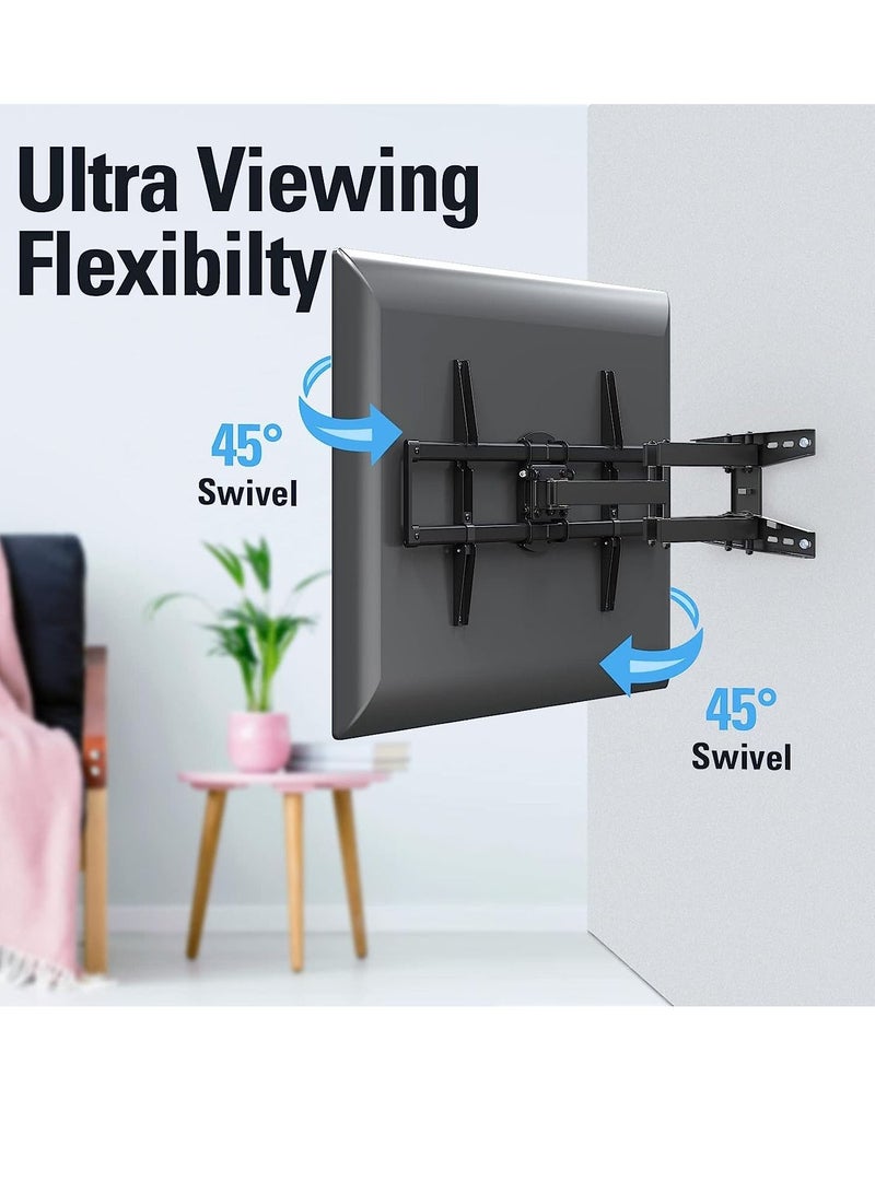 Dream TV Wall Mount Swivel and Tilt for Most 42-75 Inch TVs, Full Motion TV Mount TV Bracket with Articulating Arms, Max VESA 600x400mm and 100 LBS Loading, Fits 16" Woods Studs - Image 5