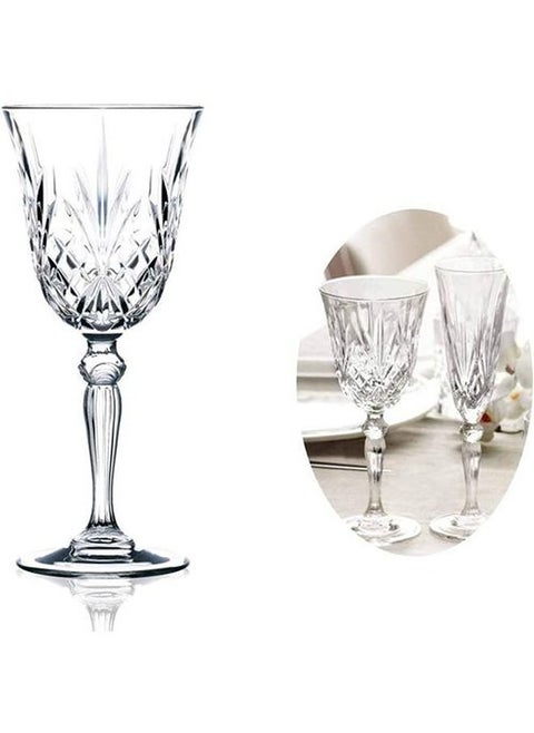 Set Of 6 Glasses 270 Ml Melodia Crystal