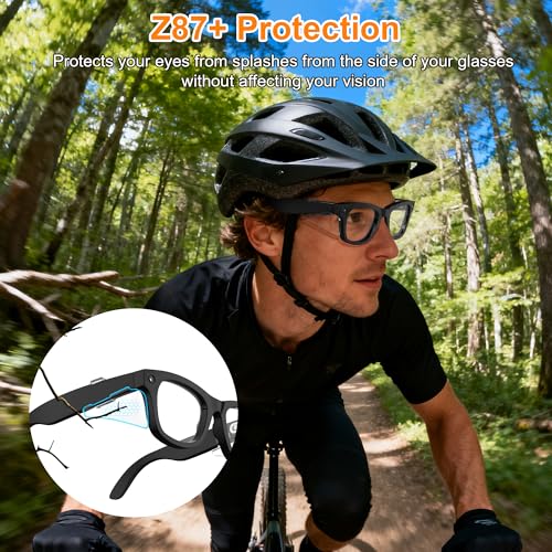 HiBloks Safety Glasses Side Shields for Ray-Ban Meta Wayfarer/Skyler/Headliner & Oakley Meta HSTN Smart Glasses Accessories, Durable & Anti-Slide, Lightweight Comfort Fit for Secure Wear (Transparent) - Image 5
