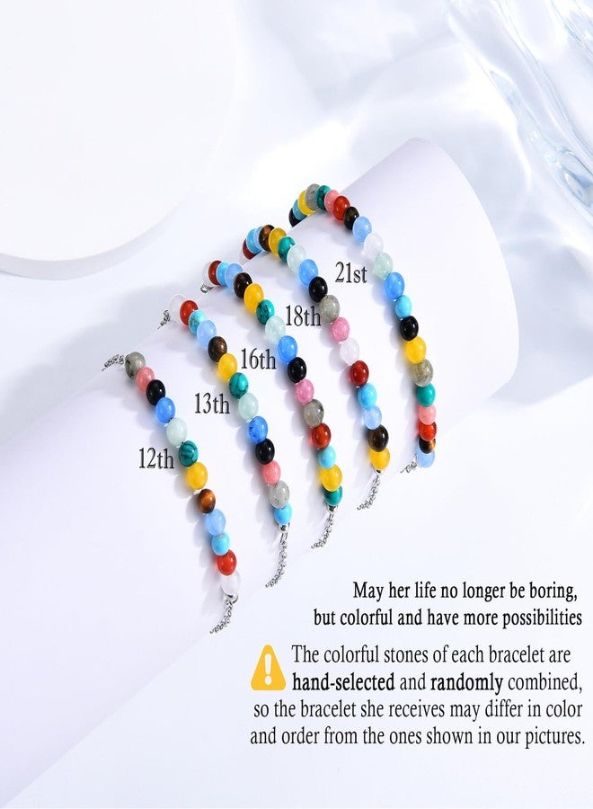 EPIRORA 12 Year Old Girl Birthday Gifts, Tiny Natural Colorful Stones Adjustable Bracelet Gifts for Girls Daughter Sister Granddaughter Niece, 12th Birthday Decorations for Girls Trendy Stuff - Image 5