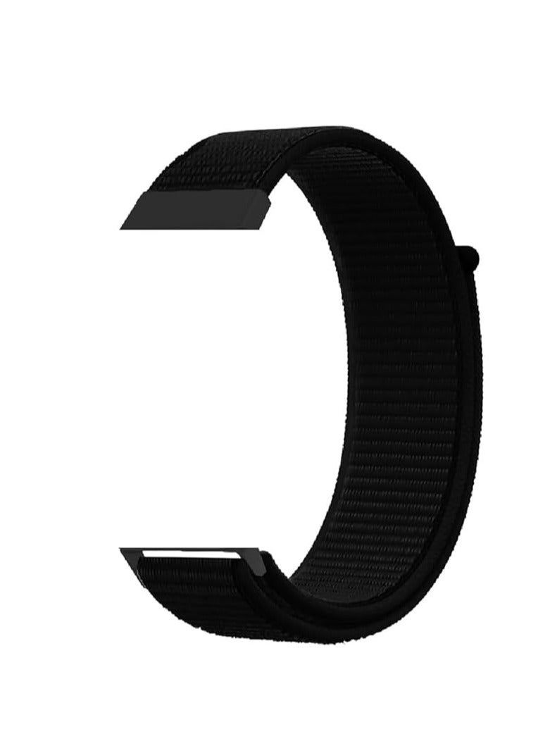 حزام ساعة من النايلون لفرقة هواوى باند 9/8  سوار ساعة رياضية بديل قابل للتعديل متوافق مع حزام النايلون الرياضي  للنساء والرجال-اسود - Image 2