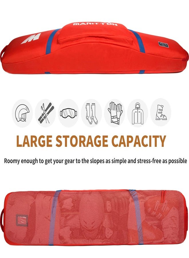 MARITTON Padded Snowboard Bag- Perfect for Air Plane Travel for Snowboard, Goggles, Gloves, Ski Outdoor Camping,Available Length in 155cm 165cm. (RED, 165CM) - Image 3