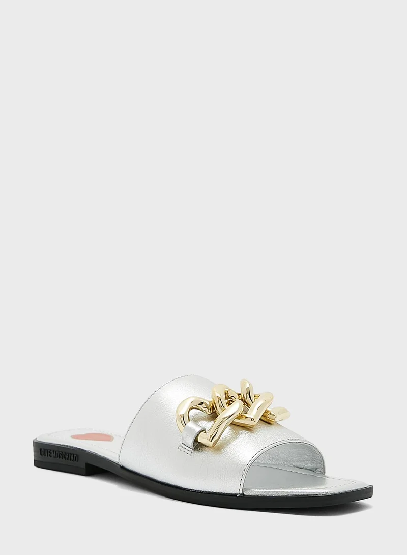 Love Moschino Heart Chain Sandals