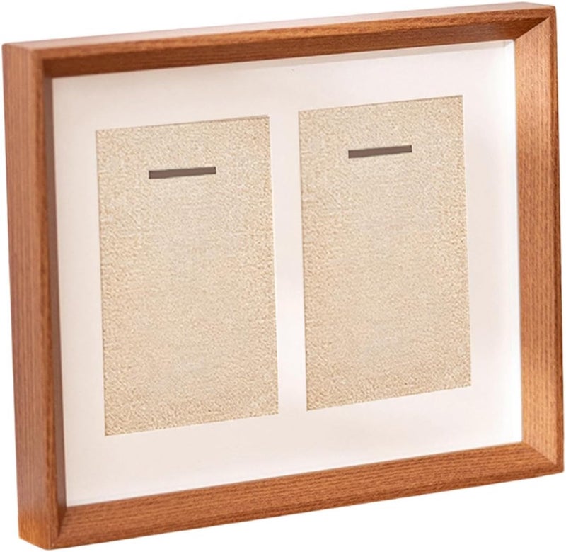 Double Display Case for Medals, Wooden Frame with Shadow Effect, Ideal for Displaying Pins - Image 1