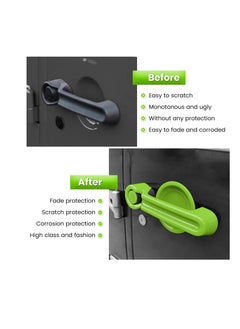 Excefore Door Handle Cover Inserts  for 2007-2018 Jeep Wrangler JK JKU Sports Sahara Freedom Rubicon Unlimited, 15 PCS Tailgate Handle Cover, Recess Guard, Exterior Accessories, Green  - Image 4
