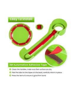 Excefore Door Handle Cover Inserts  for 2007-2018 Jeep Wrangler JK JKU Sports Sahara Freedom Rubicon Unlimited, 15 PCS Tailgate Handle Cover, Recess Guard, Exterior Accessories, Green  - Image 5