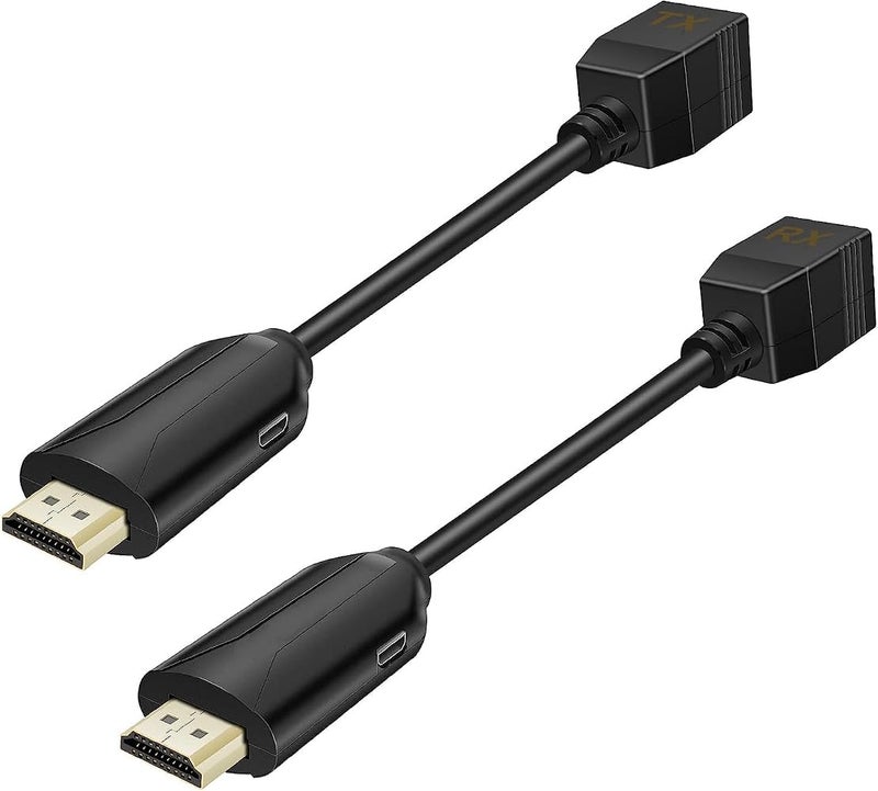 NALACAL كابلات تمديد HDMI وكابلات تحويل شبكة من نوع Ethernet Cat5e من NALACAL، تدعم دقة عرض 1080P، مدى توصيل يصل إلى 60 متر، عبوة تحتوي على زوج من الكابلات - Image 1