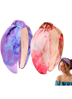 Headband For Women Knotted Wide Headband Womens Top Knot Hairband Fashion Headbands Turban Hair Accessories For Girls 2Pcs Tie Dye - pzsku/Z223E70F4DCC952CFD9EEZ/45/_/1718614268/448ab6d1-413f-45e8-80e8-b37443929127