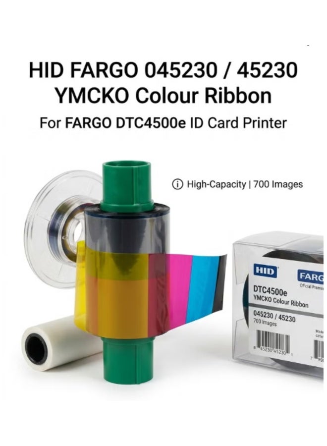 Fargo شريط FARGO 045200 YMCKO 500 صورة لطابعات DTC4500 و DTC4500e - Image 2