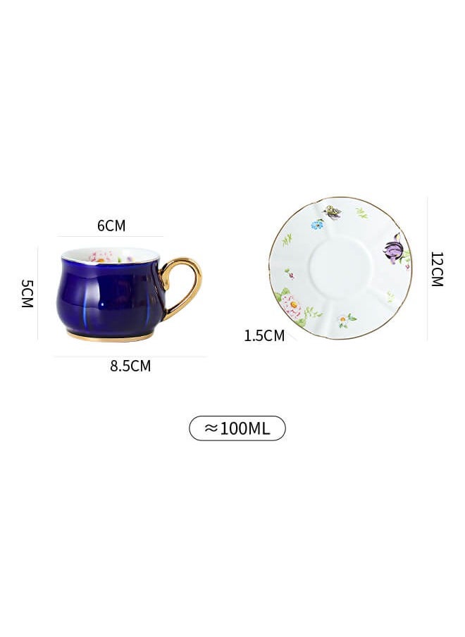 Shuer Ceramic coffee cup, Turkish coffee cup, Cup and Saucer Set Suitable for Home Office Restaurant Gifts Garden Party Home Afternoon Tea Set Ceramic Milk Tea Cup Water Cup  - Image 5