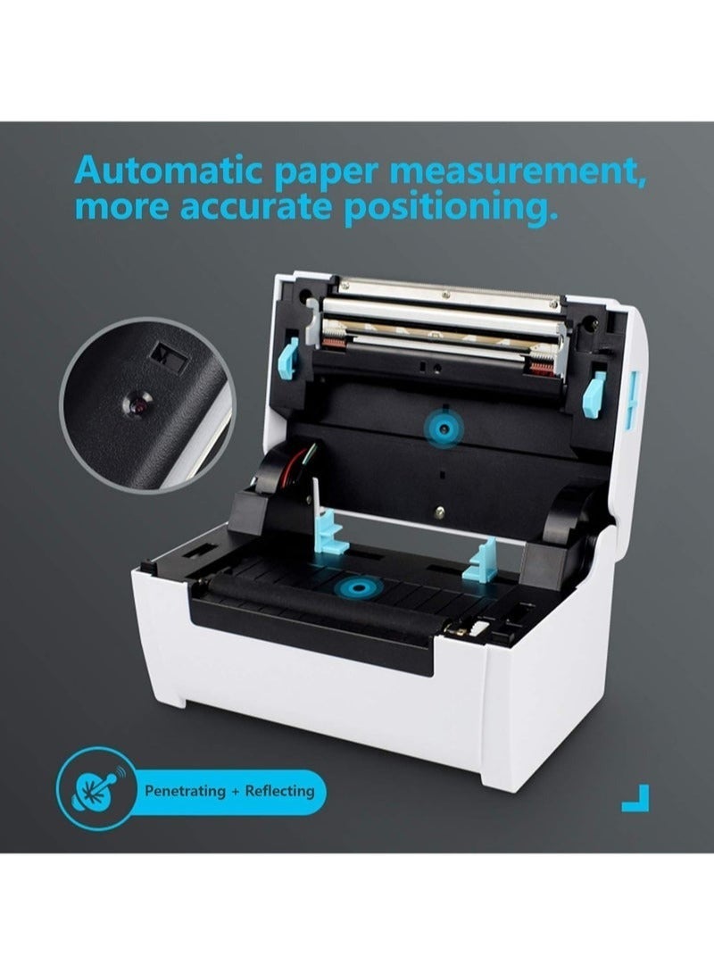 كيوومي طابعة العلامة الحرارية ، اتصال USB ، صانع العلامة عالية السرعة للشحن ، دعم عرض الورق 40-110mm متوافق مع Windows لمتجر السوبر ماركت المطعم اللوجستي - Image 5