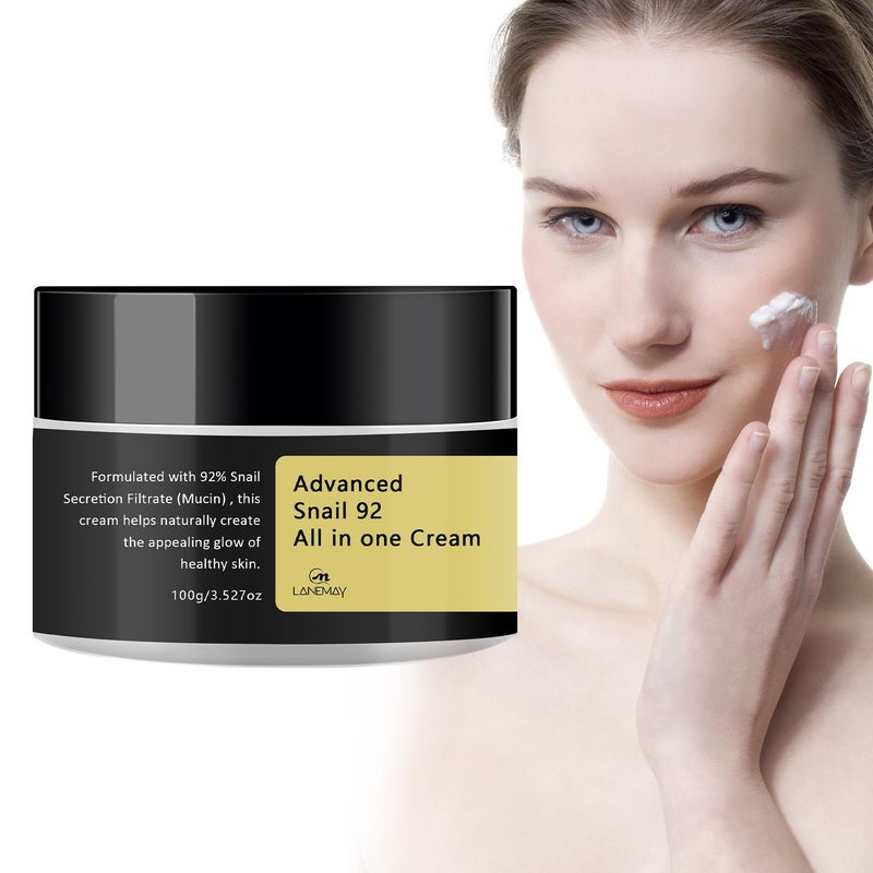 LANEMAY Advanced Snail 92 Cream - Hydrating Collagen Facial Moisturizer, 100g - Image 1