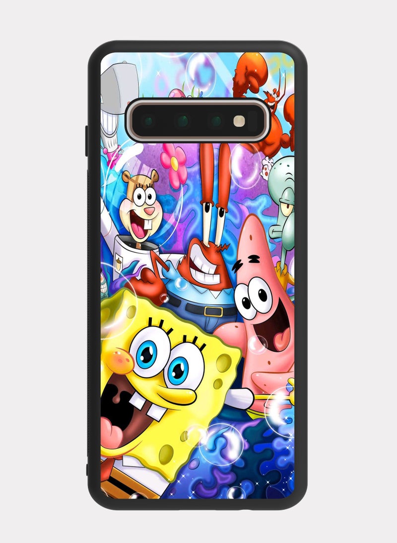 PXLAAT Samsung Galaxy S10 Plus case cover SpongeBob and Patrick Star - Image 1