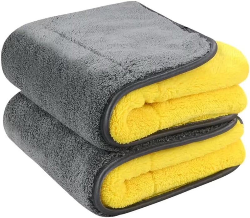DETACHI Fade proof DETACHI Microfiber Cloth for Car Cleaning Towel Ultrasoft, Thick and Quick Drying Car Microfiber Cleaning Towel 40x60cms 1000GSM Polishing Waxing Auto Detailing Towel Cloth Multicolor (Pack of 2) Carefully engineered build - Image 1