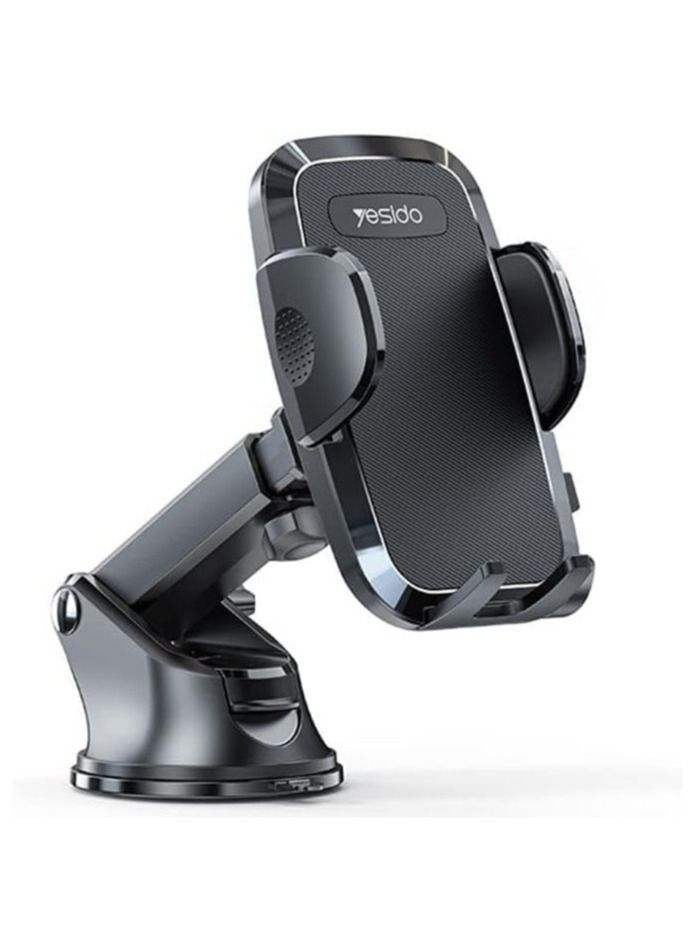 Yesido C139 Cell Phone Automobile Cradles Adjustable Car Cell Phone Mount Base Broadcasting Phone Stand, Automatic Clip Suction Cup Car Holder. - Image 1