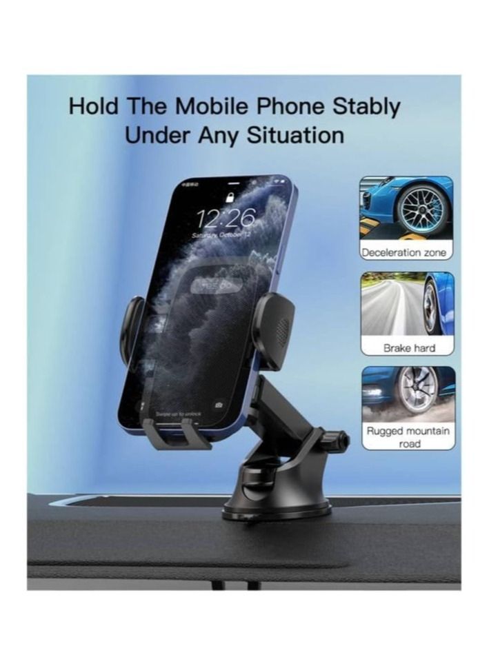 Yesido C139 Cell Phone Automobile Cradles Adjustable Car Cell Phone Mount Base Broadcasting Phone Stand, Automatic Clip Suction Cup Car Holder. - Image 5
