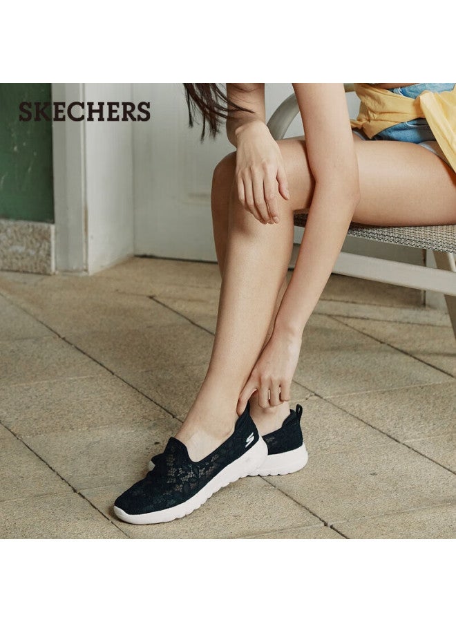Skechers Women's Shoes, Summer Breathable Soft-soled Shock-absorbing Slip-on Walking Shoes, Lace Mesh Lazy Shoes, Flat Single Shoes, 896020 - Image 2