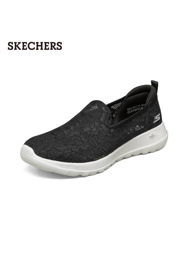 Skechers Women's Shoes, Summer Breathable Soft-soled Shock-absorbing Slip-on Walking Shoes, Lace Mesh Lazy Shoes, Flat Single Shoes, 896020 - Image 4