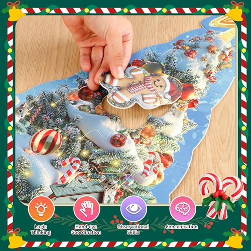 Kawyehu Floor Puzzles for Kids Ages 35 Christmas Puzzles for Toddler Ages 46 45 Pieces Jumbo Puzzles with Box Christmas Toys for Gifts 38 Years Old - Image 5