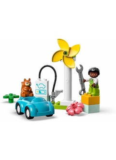 LEGO Wind Turbine and Electric Car Building Toy - 15 PCS  - Image 2