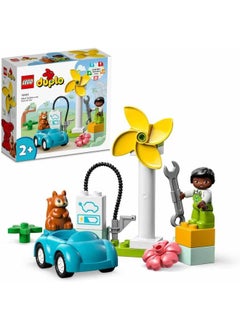 LEGO Wind Turbine and Electric Car Building Toy - 15 PCS  - Image 1