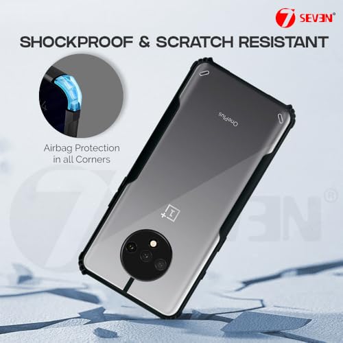7-Seven 7SEVEN® Ipacky Back Cover for OnePlus 7T Mobile Back Case Shock Proof Design Camera Edges Protection Crystal Clear Phone Case Precise Cutouts Matte Black Soft Bumper Phone Cover - Image 5