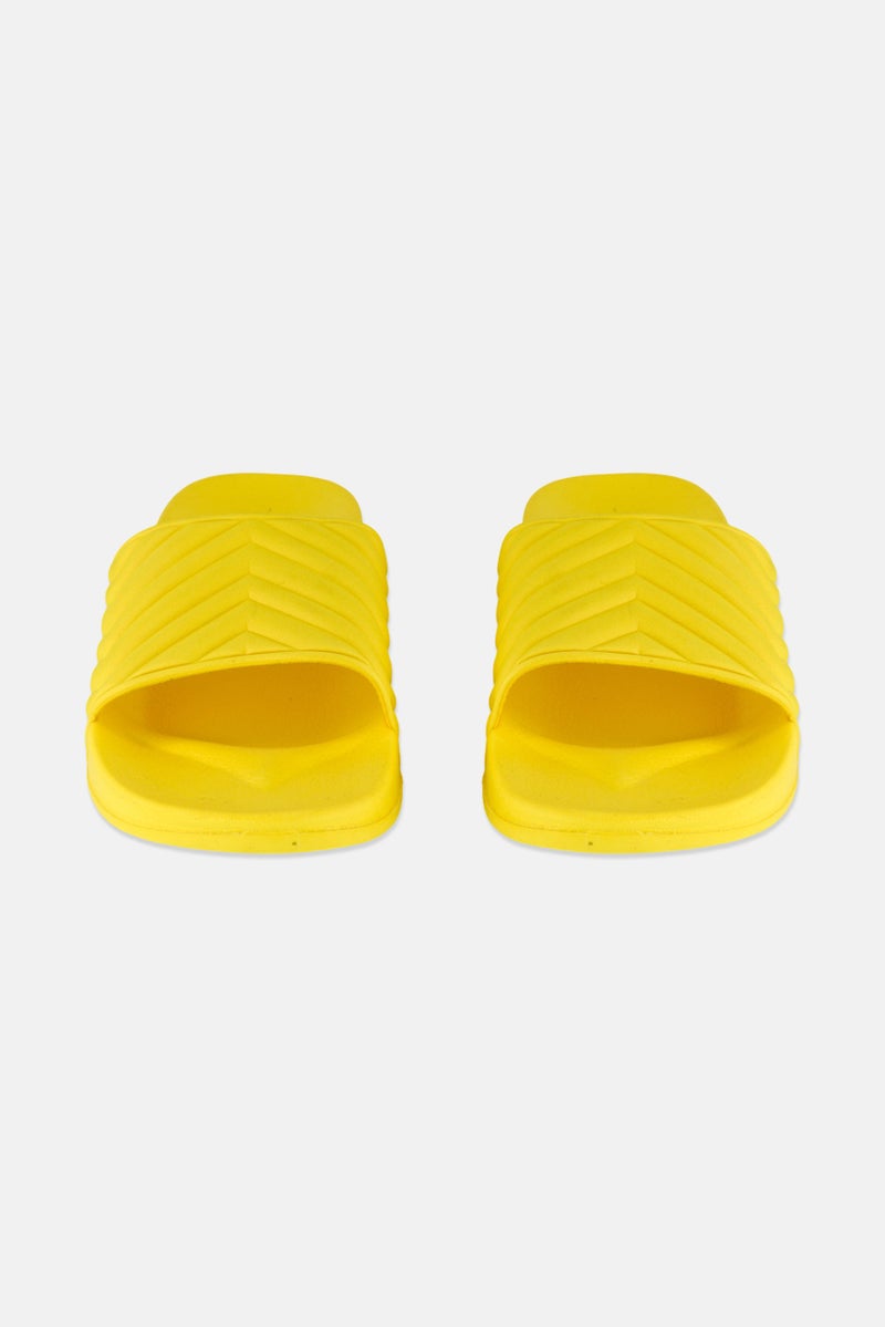 INC Men Slip On Slides, Yellow - Image 4