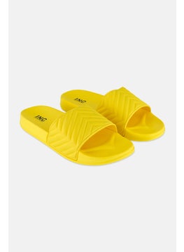 INC Men Slip On Slides, Yellow  - Image 1
