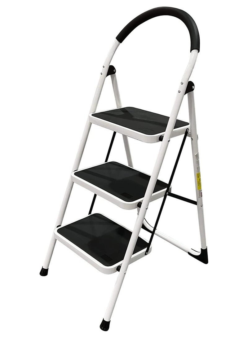 ROBUSTLINE Robustline Home Purpose - 3 Steps Ladder with Non-Slip Treads, 150 kgs Weight Capacity  - Image 1