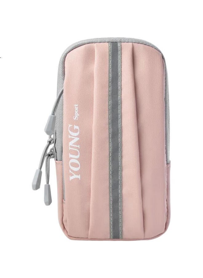 Wellhouse Sports Armband, Running Cycling Fitness Phone Armband Wristband, For Men And Women, Music Armband, Streamlined Design, Pink - Image 1