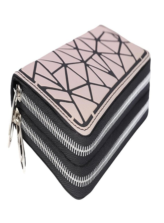 ANESHA Reflective Large Capacity Clutch Luminous Wallet for Girls, Geometric and Fun - Image 1