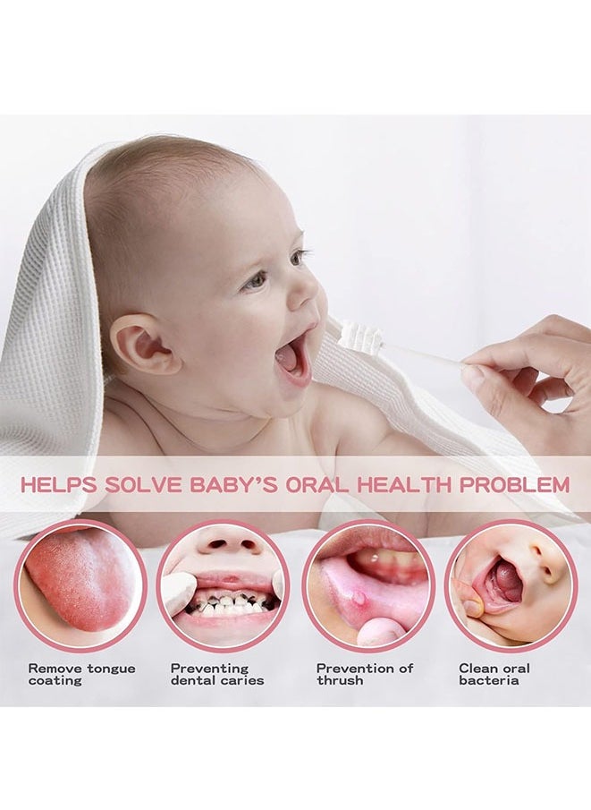 FASHION MANIA 30Pcs Baby Tongue Cleaner, Baby Toothbrush, Disposable Baby Mouth Cleaner, Soft Gauze Toohthbrush Newborn Oral Cleaning Stick Dental Care for 0-36 Month Baby  - Image 2