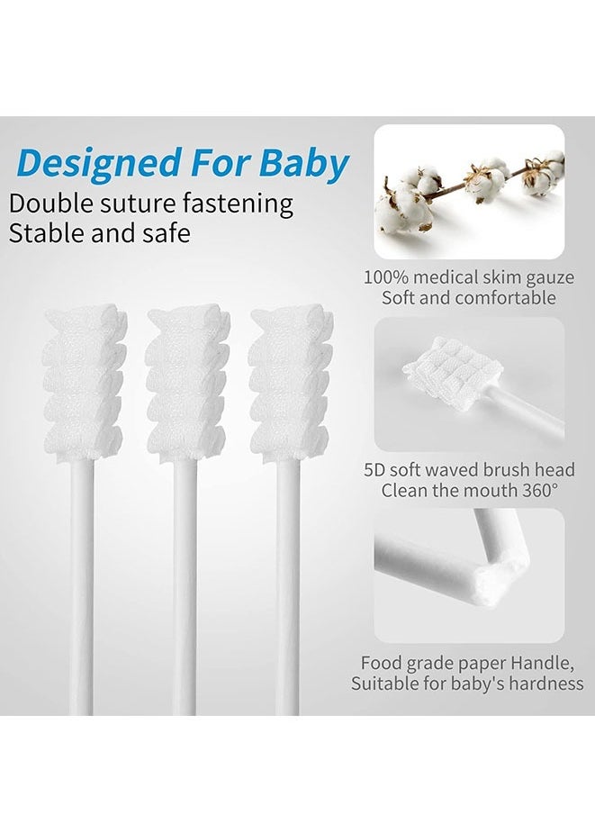 FASHION MANIA 30Pcs Baby Tongue Cleaner, Baby Toothbrush, Disposable Baby Mouth Cleaner, Soft Gauze Toohthbrush Newborn Oral Cleaning Stick Dental Care for 0-36 Month Baby  - Image 5