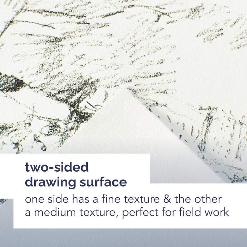 CANSON كتاب رسم ميداني من سلسلة كانسون للفنانين، مجلد جانبي، 9x12 بوصة، 60 ورقة - ورق فني احترافي للأقلام، الحبر، القلم الرصاص - Image 2