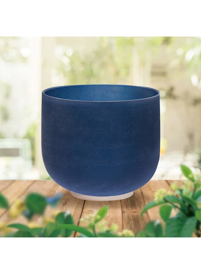 TOPFUND Indigo Colour A Third Eye Chakra Frosted Quartz Crystal Singing Bowl 20cm - Image 3
