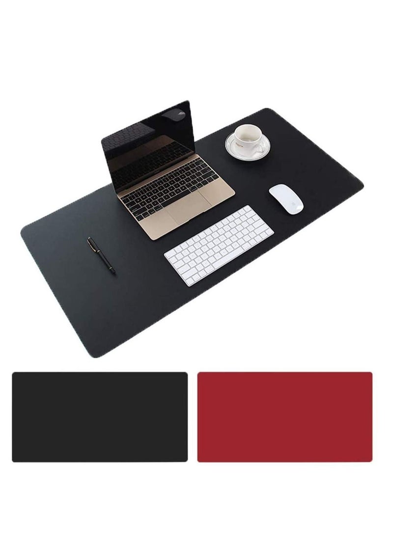 Captaintech Desk Mat, PU Leather Desk Pad, 800 x 400 x 2 mm Multifunctional Dual-Sided Ultra Thin Waterproof Mouse Pad Desk Writing Mat for Office and Home - Image 1