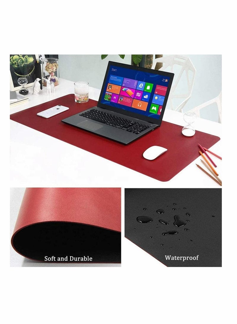 Captaintech Desk Mat, PU Leather Desk Pad, 800 x 400 x 2 mm Multifunctional Dual-Sided Ultra Thin Waterproof Mouse Pad Desk Writing Mat for Office and Home - Image 5