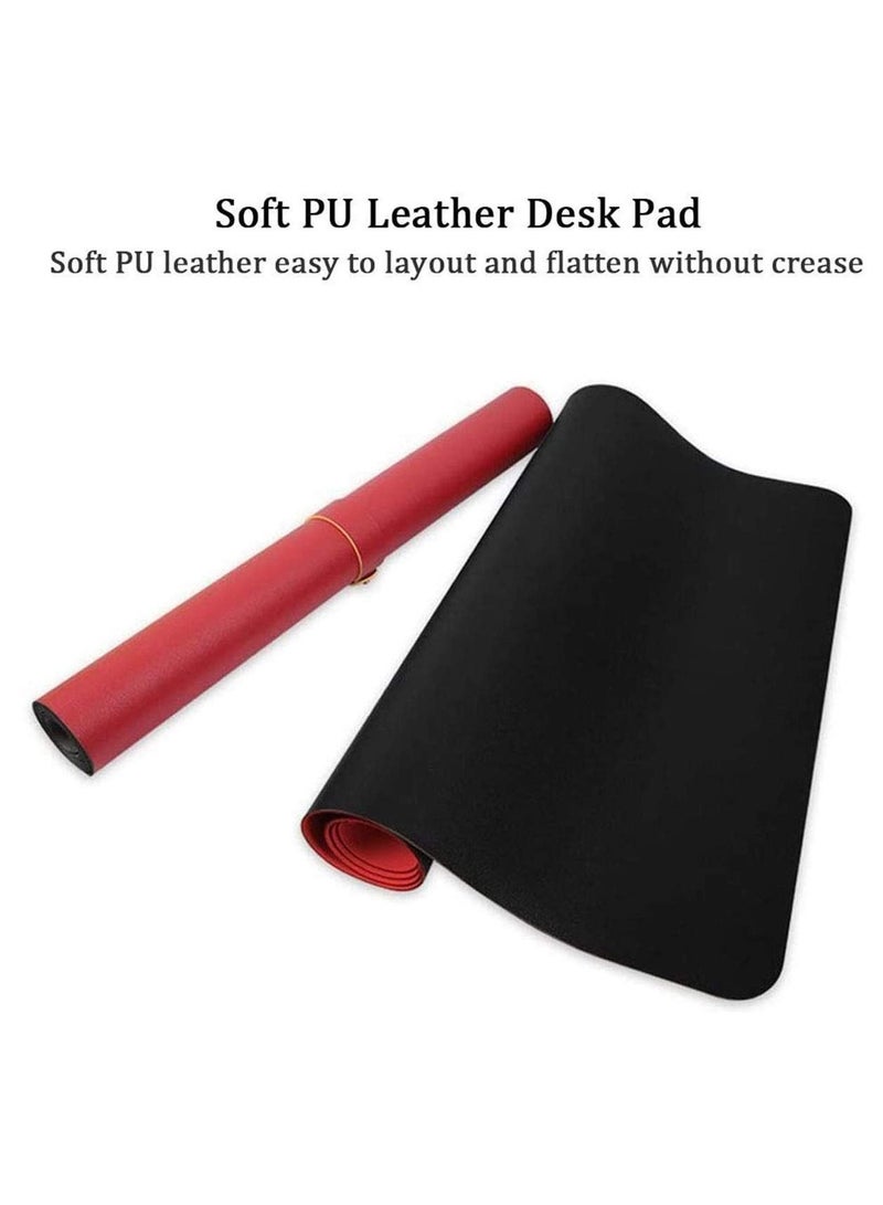 Captaintech Desk Mat, PU Leather Desk Pad, 800 x 400 x 2 mm Multifunctional Dual-Sided Ultra Thin Waterproof Mouse Pad Desk Writing Mat for Office and Home - Image 2