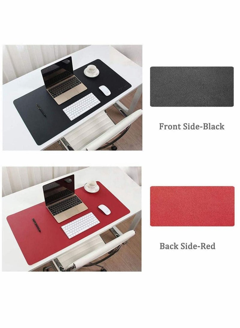 Captaintech Desk Mat, PU Leather Desk Pad, 800 x 400 x 2 mm Multifunctional Dual-Sided Ultra Thin Waterproof Mouse Pad Desk Writing Mat for Office and Home - Image 4