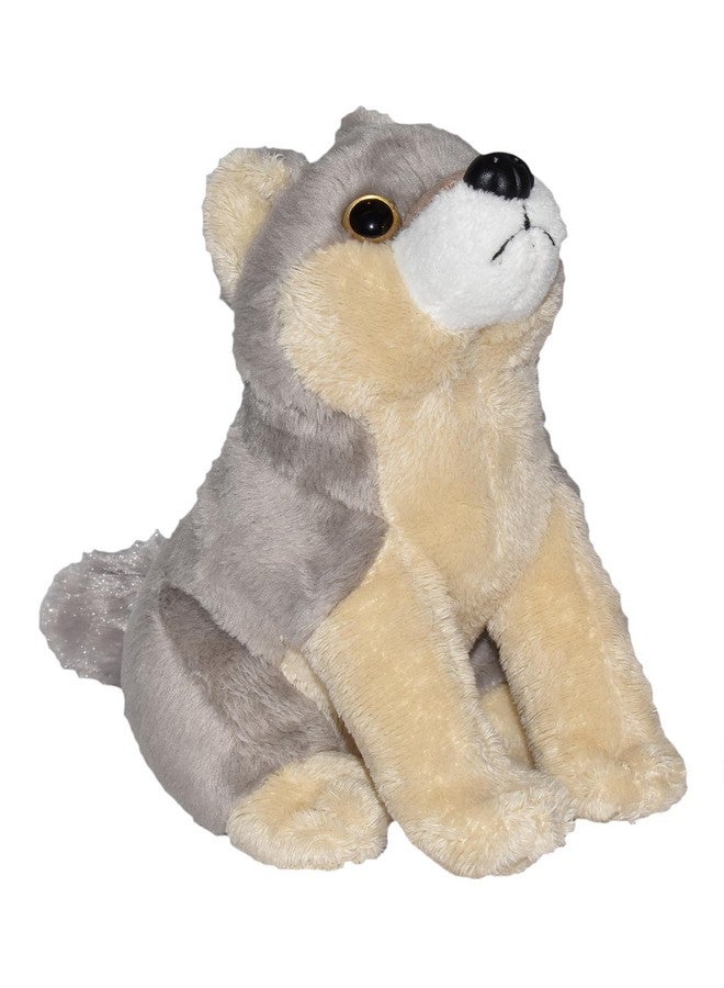 Wild Republic وائل ريبابليك نداءات برية ذئب، صوت حيواني أصلي، لعبة محشوة، ثمانية بوصات، هدية للأطفال، لعبة قماشية، الحشوة مصنوعة من زجاجات المياه المعاد تدويرها